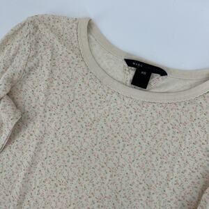 Vintage Marc Jacobs Thermal Shirt Womens XS Floral Y2K Pastel Yellow Pointelle